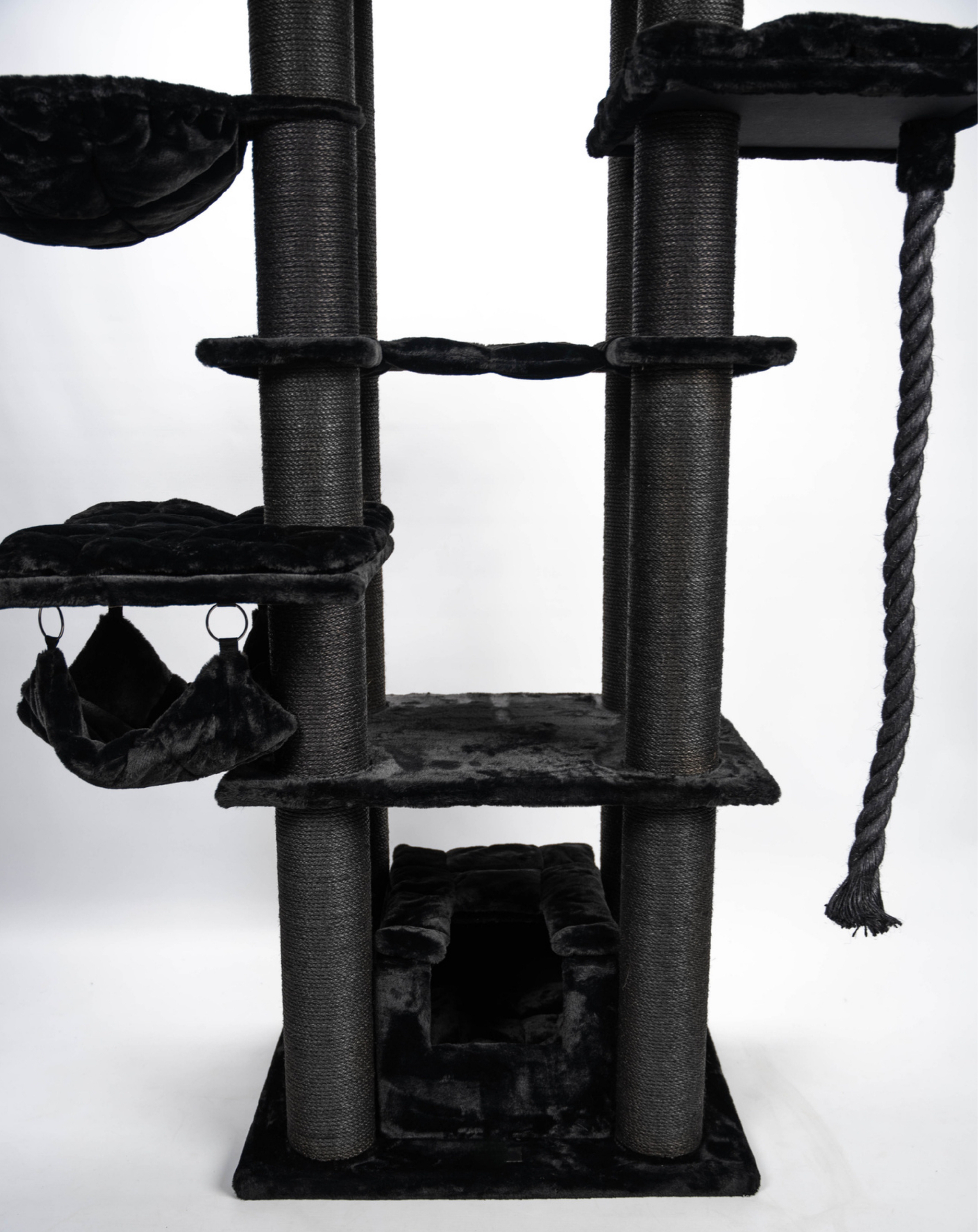 Relipet RL2525V1 Cat Activity Center In Black – Heavy Duty 197cm Cat Tree for Multiple Large Cats