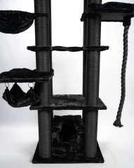 Relipet RL2525V1 Cat Activity Center In Black – Heavy Duty 197cm Cat Tree for Multiple Large Cats