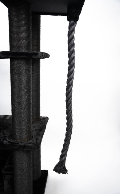 Relipet RL2525V1 Cat Activity Center In Black – Heavy Duty 197cm Cat Tree for Multiple Large Cats