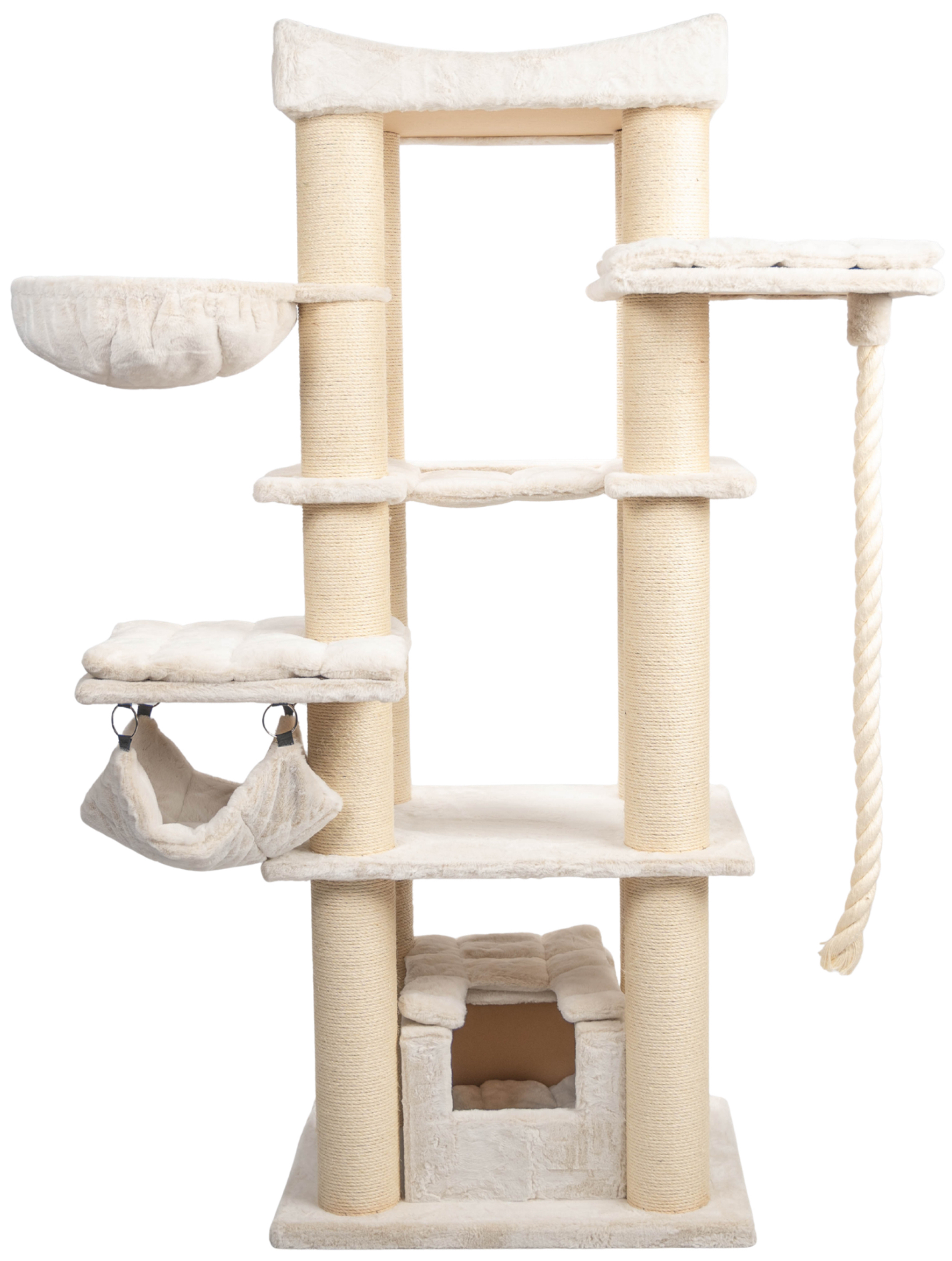 Relipet RL2525V1 Cat Activity Center In Black – Heavy Duty 197cm Cat Tree for Multiple Large Cats
