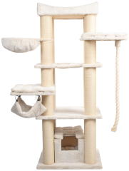 Relipet RL2525V2 197cm Large Rectangular Cat Tree in Beige – Heavy Duty Multi-Level Activity Center for Maine Coons & Multiple Cats