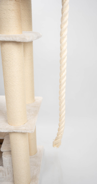 Relipet RL2525V2 197cm Large Rectangular Cat Tree in Beige – Heavy Duty Multi-Level Activity Center for Maine Coons & Multiple Cats