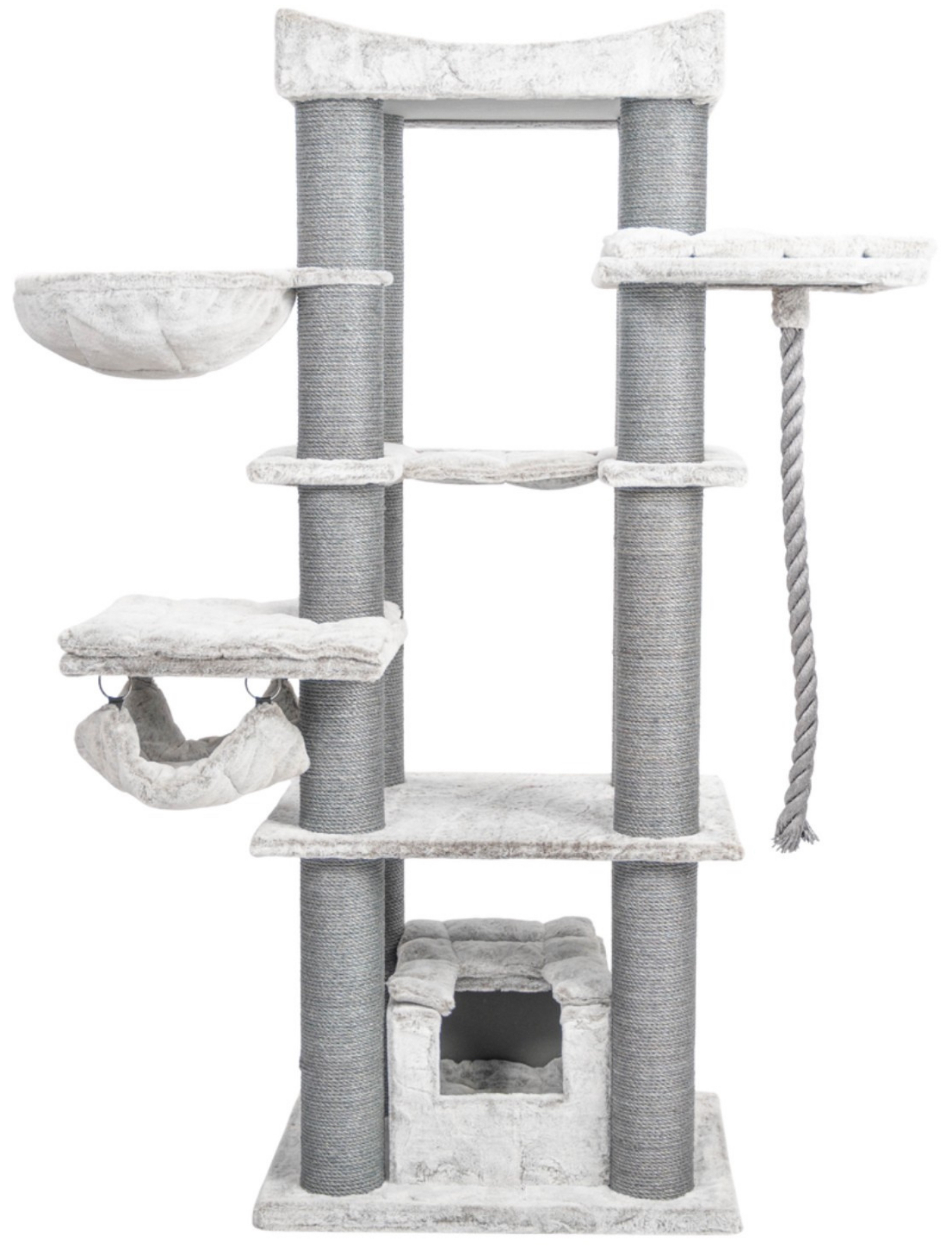 Relipet RL2525V1 Cat Activity Center In Black – Heavy Duty 197cm Cat Tree for Multiple Large Cats