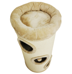 Relipet RL20T04C Cylindrical Cat Tree – Beige Comfort Edition for European Homes & Bulk Export