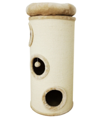 Relipet RL20T04C Cylindrical Cat Tree – Beige Comfort Edition for European Homes & Bulk Export