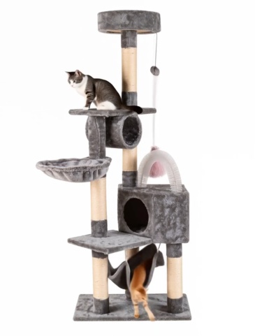 Relipet RL2021 Explorer's Jungle Villa Cat Tree – Premium 5-Foot Cat Climbing & Lounging Tower