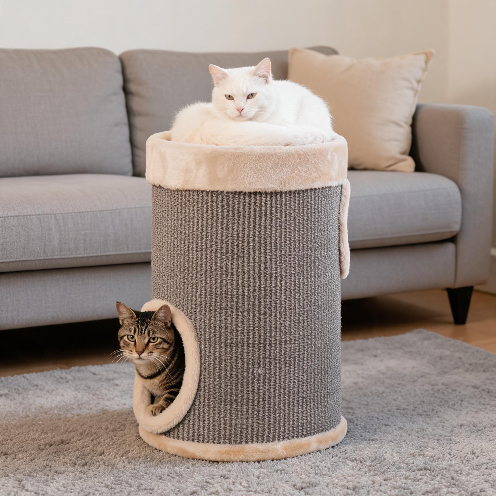 Relipet RL20T02 Cozy Cylinder Double-Layer Cat Tower