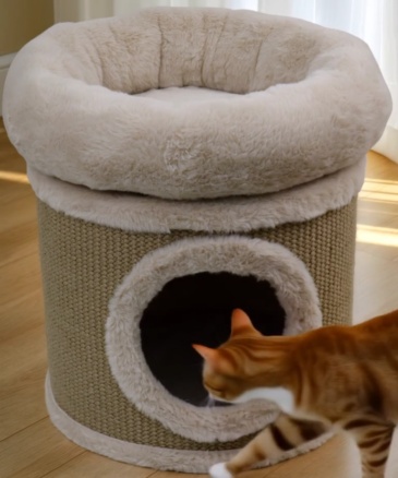 Relipet RL2652 Premium Cozy Cat Cave with Removable Top Cushion