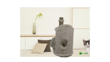 Relipet RL2655 Cat Tree Cappuccino with Tunnel & Hammock – Premium Faux Rabbit Fur