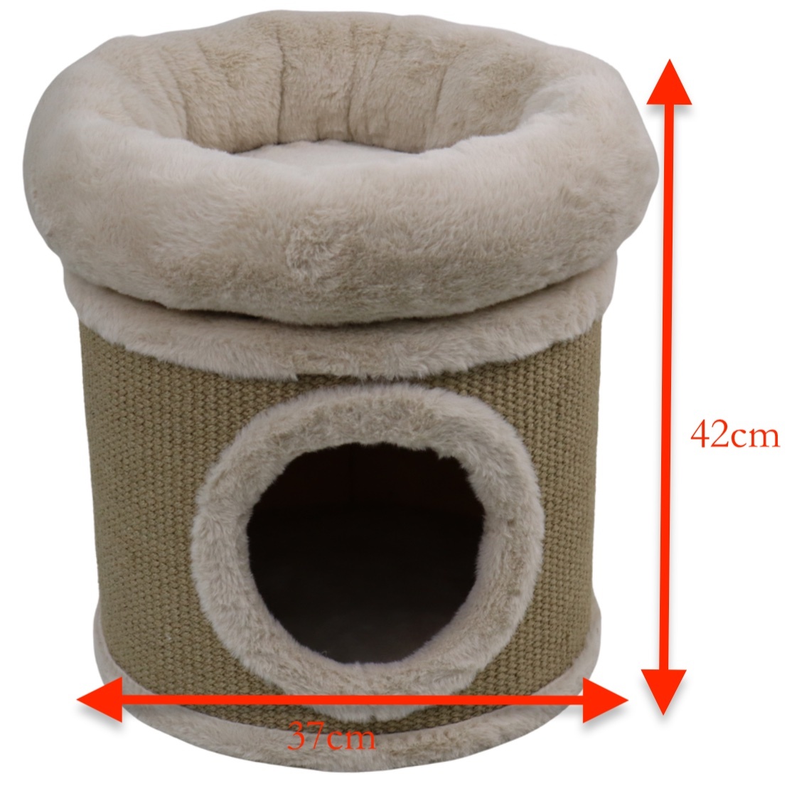 Relipet RL2652 Premium Cozy Cat Cave with Removable Top Cushion