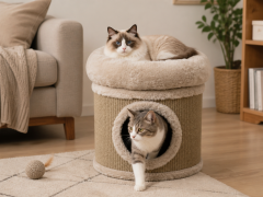 Relipet RL2652 Premium Cozy Cat Cave with Removable Top Cushion
