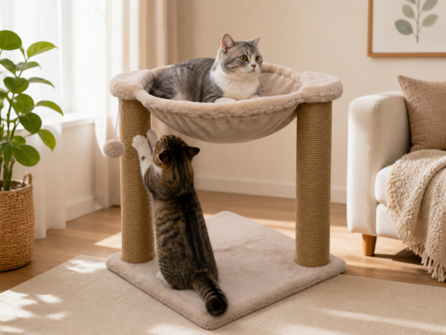 Relipet RL2663 Cat Scratching Post with Hammock & Plush Ball