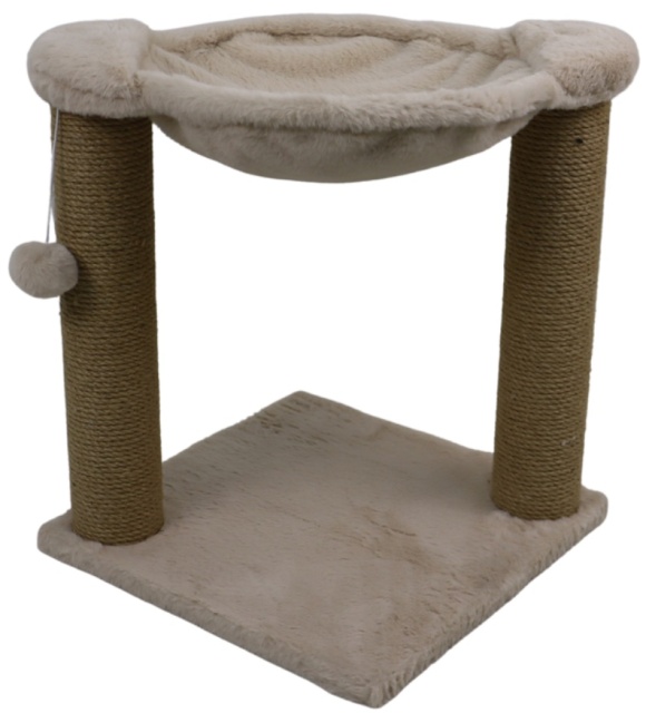 Relipet RL2664 Cat Scratching Post with Hammock & Ball – Premium Faux Rabbit Fur Design