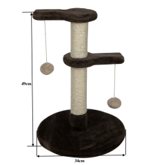 Relipet RL17306 Compact Double-Tier Cat Tree with Hanging Balls