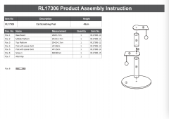 Relipet RL17306 Compact Double-Tier Cat Tree with Hanging Balls