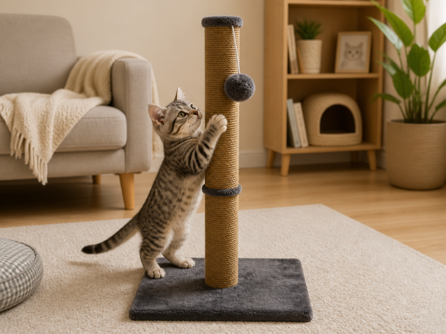 Relipet RL2666 Budget Cat Scratching Post with Dangling Ball