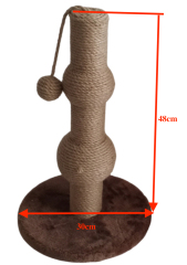 Relipet RL2144 Unique Gourd Shape Cat Scratcher with Hanging Jute Ball