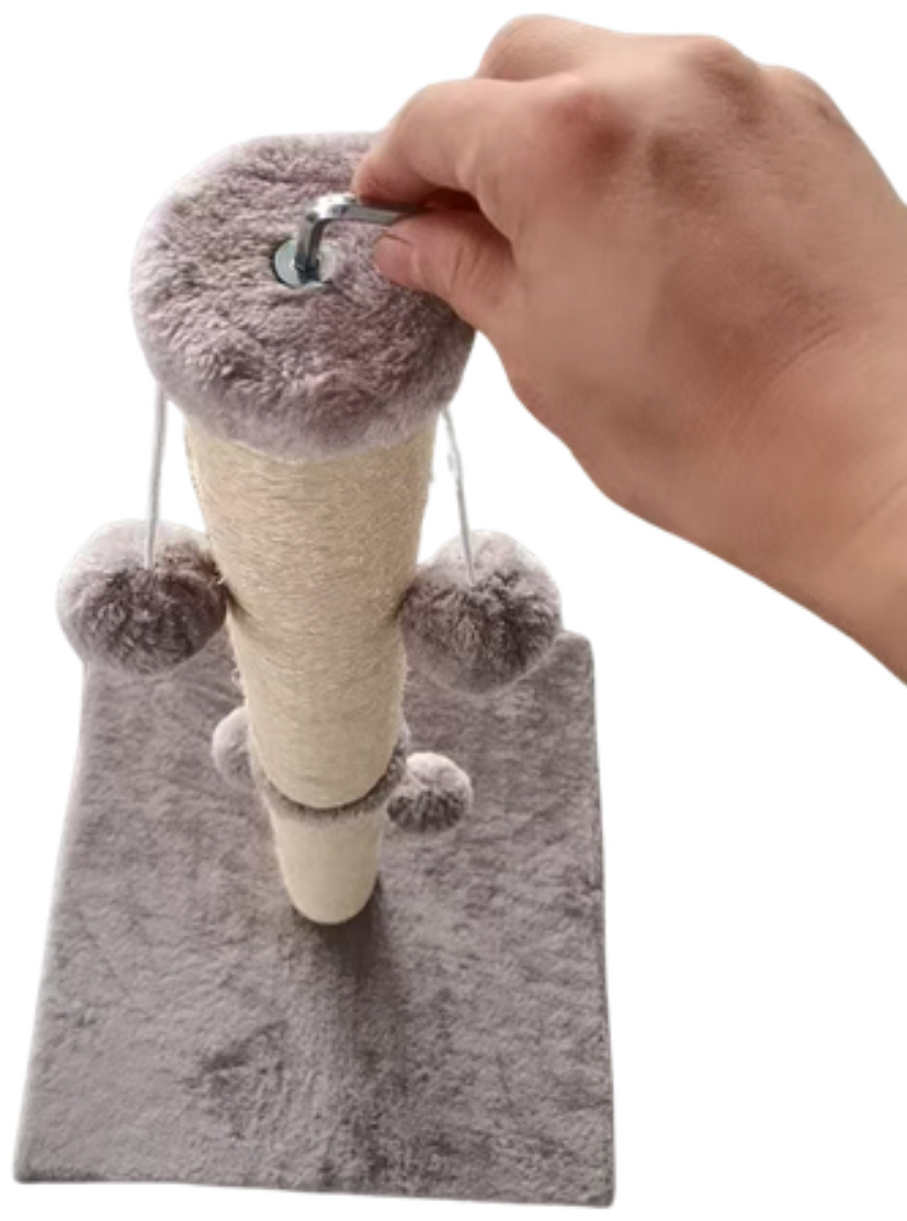 Relipet RL2683V3 Tall Cat Scratcher with two Sections & Hanging Balls