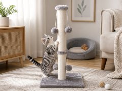 Relipet RL2683V3 Tall Cat Scratcher with two Sections & Hanging Balls