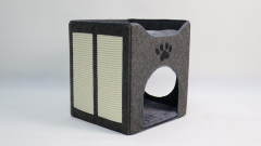 Relipet RLF001 Foldable Cat Cave with Sisal Scratch, Gray