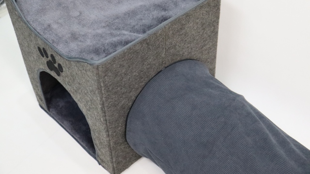 Relipet RLF006 Foldable Cat Cave & Tunnel Set with Sisal Scratch, Gray