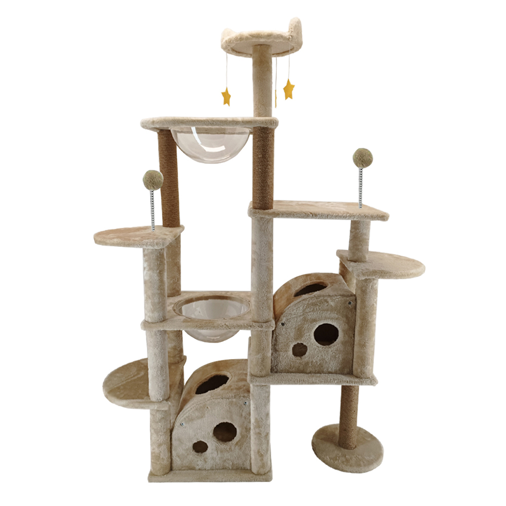 Relipet RL2396 Multi-Level Cat Tree with Transparent Bubble & Spring Toys