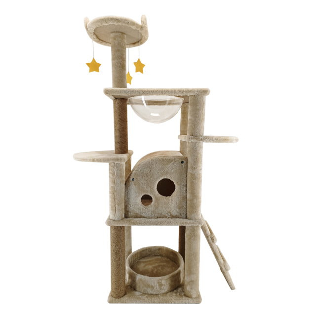Relipet RL2425 Multi-Level Cat Tree with Transparent Bubble and Spring Ball Toys