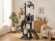Relipet RL2284 Tall Multi-Level Plush Cat Tree with Cave, Hammock & Platforms