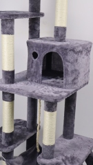 Relipet RL2284 Tall Multi-Level Plush Cat Tree with Cave, Hammock & Platforms