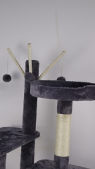 Relipet RL2284 Tall Multi-Level Plush Cat Tree with Cave, Hammock & Platforms