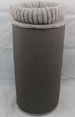 Relipet RL2863 Cylindrical Cat Tower with Corduroy Plush and Sisal in Grey