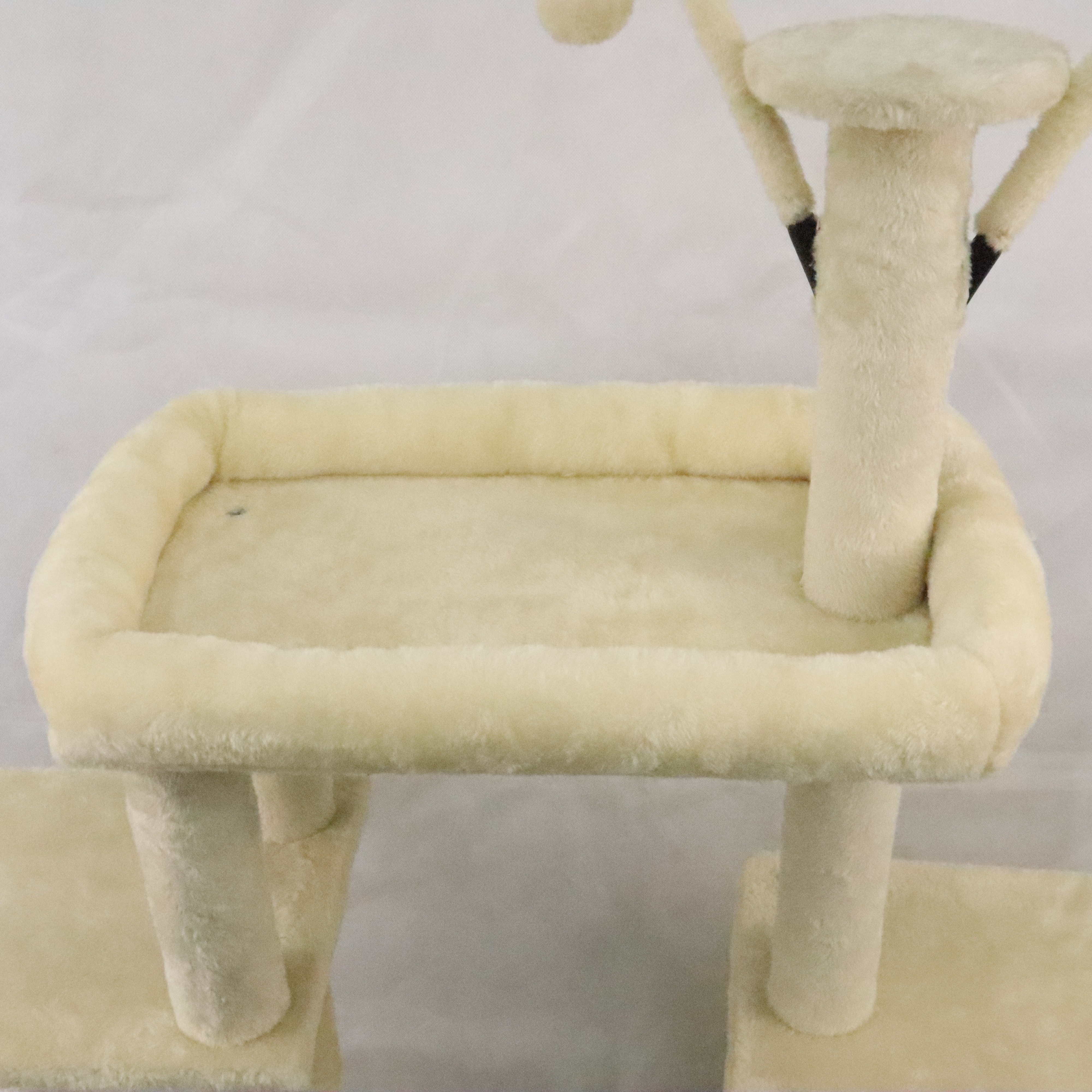 Relipet RL2865 Corner Cat Tree 142cm - Removable Condos, Scratching Ramp, Padded Bed & Hanging Toys