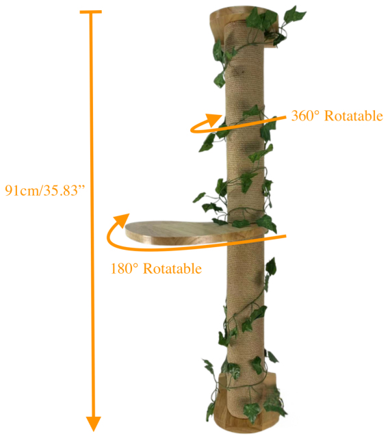 Relipet RLA079V1 Wall Mounted Cat Climbing Post , 91cm High