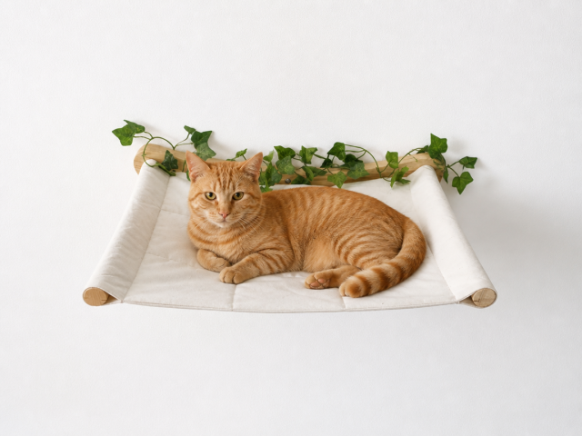 Relipet RLA105V1 Wall Mounted Cat Bed, 53x42cm with Artificial Leaves