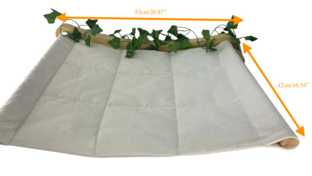 Relipet RLA105V1 Wall Mounted Cat Bed, 53x42cm with Artificial Leaves