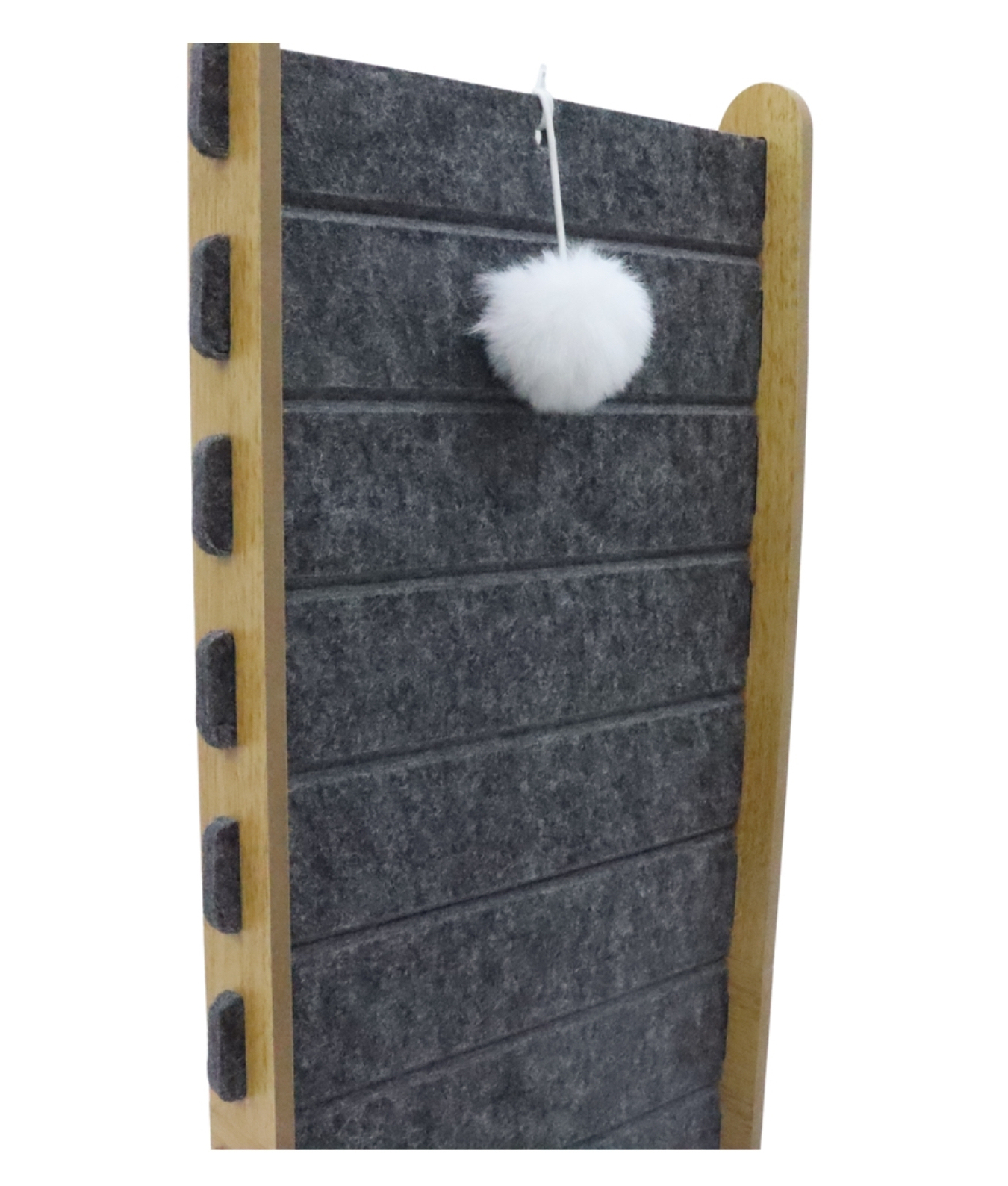 Relipet RL3005V2 Corner Cat Scratcher L-Shape – Felt Scratching Pad with Hanging Plush Ball for Kittens, Small Space Saving Climb & Scratch Furniture Protector