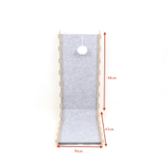 Relipet RL3005V1 Corner Felt Cat Scratcher – L-Shape with Hanging Pom-Pom, Kitten Climb & Scratch Corner