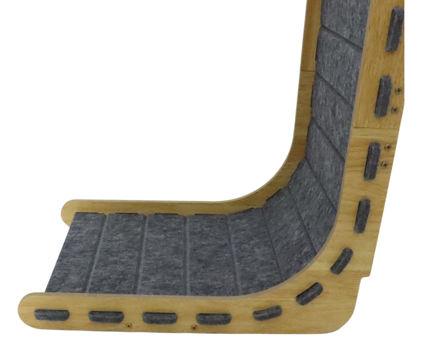 Relipet RL3005V2 Corner Cat Scratcher L-Shape – Felt Scratching Pad with Hanging Plush Ball for Kittens, Small Space Saving Climb & Scratch Furniture Protector