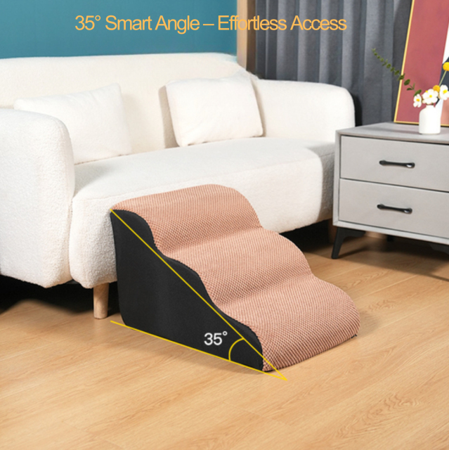 Relipet RL2746 High-Resilience Pet Ramp Stairs with Anti-Slip Base
