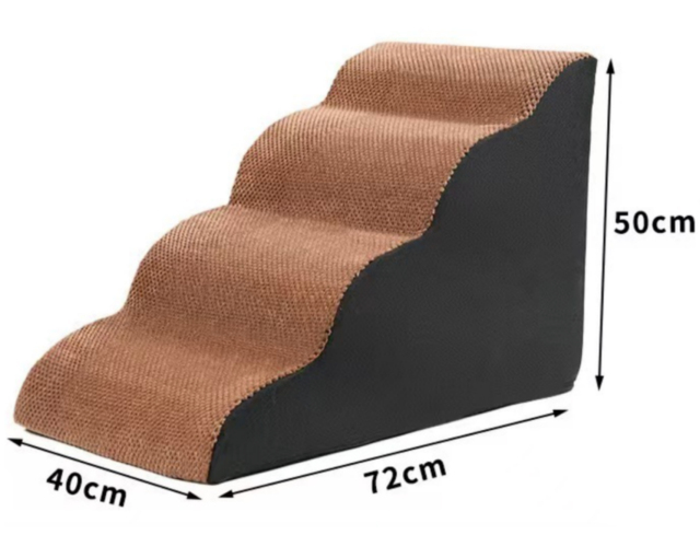 Relipet RL2746 High-Resilience Pet Ramp Stairs with Anti-Slip Base