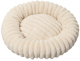 Relipet RL2864 Round Plush Pet Bed – Faux Rabbit Fur Ribbed Cushion for Cats