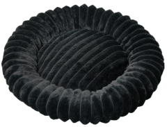 Relipet RL2864 Round Plush Pet Bed – Faux Rabbit Fur Ribbed Cushion for Cats