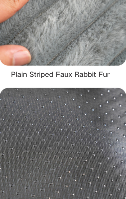 Relipet RL2864 Round Plush Pet Bed – Faux Rabbit Fur Ribbed Cushion for Cats