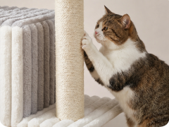 Relipet RL2870 Cat Tree – Multi-Level with Ribbed Faux Rabbit Fur