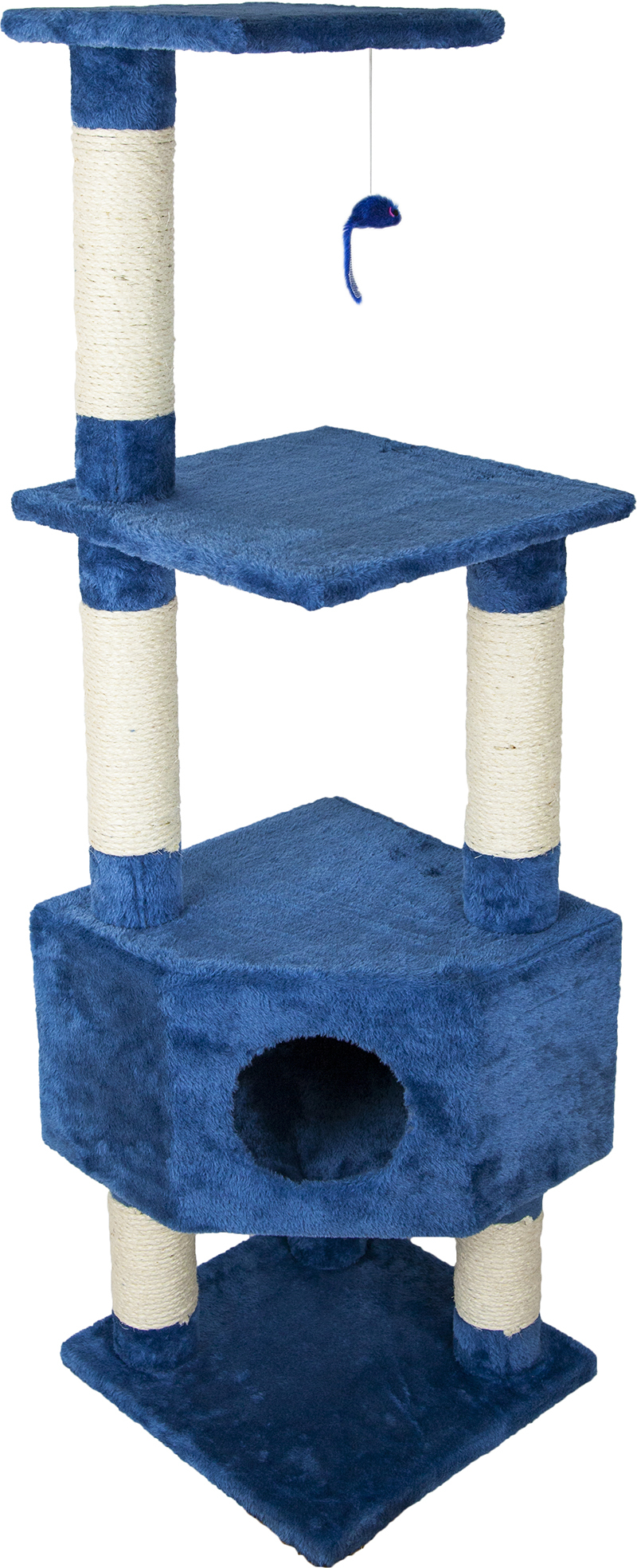 Relipet RL17434 Multi-Level Cat Tree with Sisal Scratching Posts & Hanging Toy