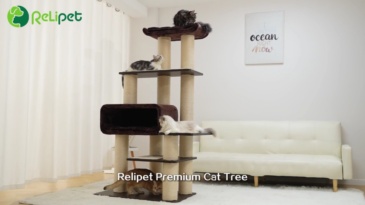 Relipet RL2856 Premium Cat Tree for Indoor Cats - 67" Multi-Level Activity Center with Spacious Condo, Thick Sisal Scratching Posts & Rope, Stable Base for Large Cats
