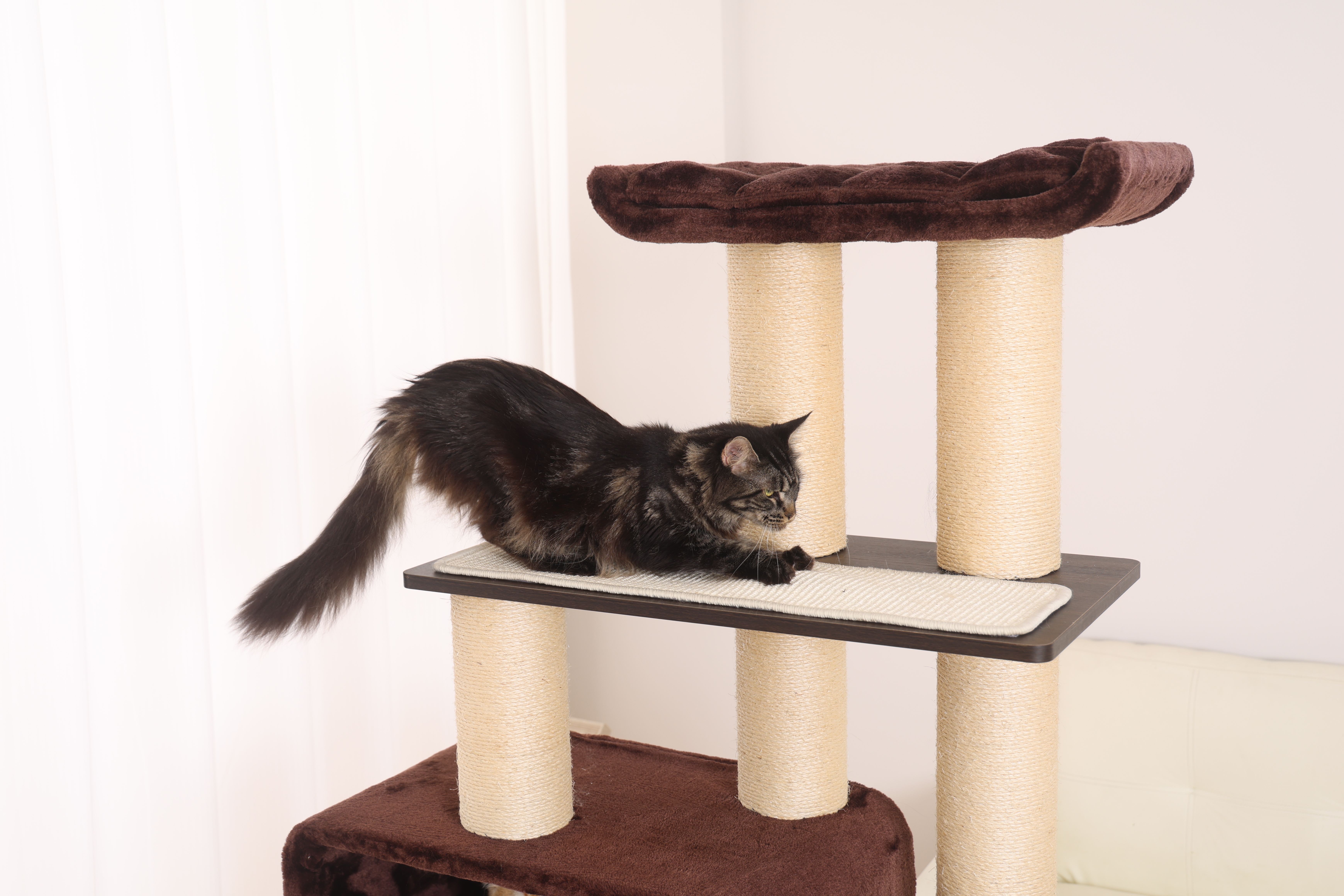 Relipet RL2856 Premium Cat Tree for Indoor Cats - 67" Multi-Level Activity Center with Spacious Condo, Thick Sisal Scratching Posts & Rope, Stable Base for Large Cats