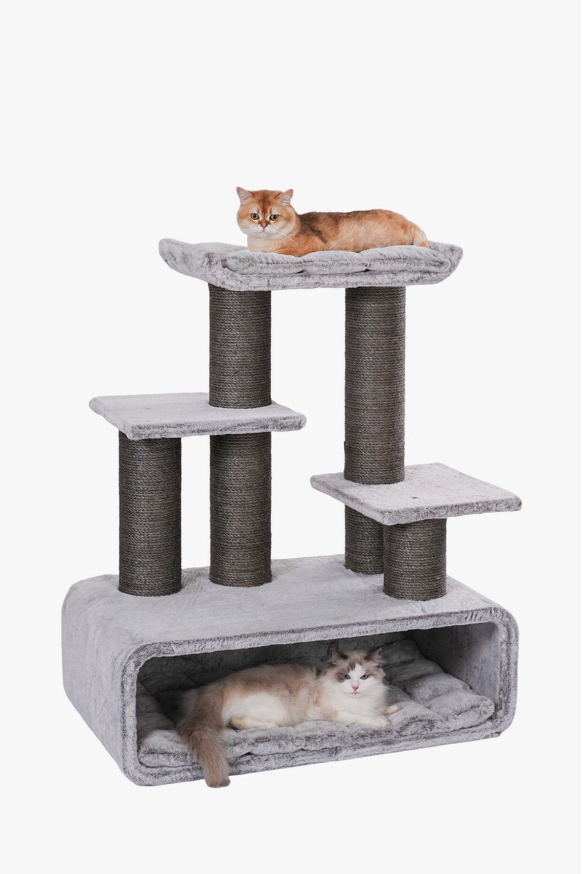 RL2811V3 Premium Cat Tree 109cm Grey  for Large Cats & Multi-Cat Homes