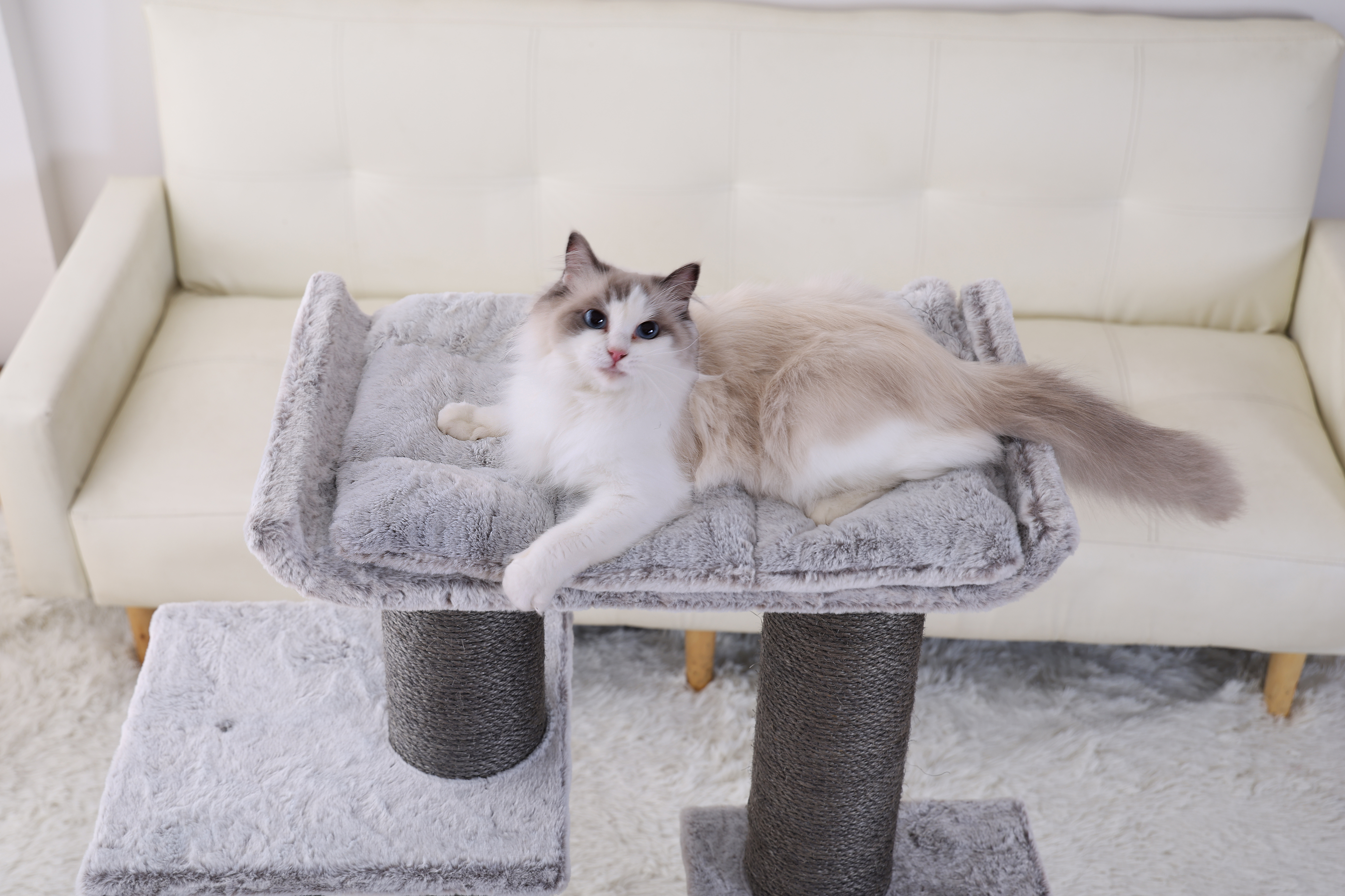 RL2811V3 Premium Cat Tree 109cm Grey  for Large Cats & Multi-Cat Homes