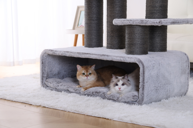 RL2811V3 Premium Cat Tree 109cm Grey  for Large Cats & Multi-Cat Homes